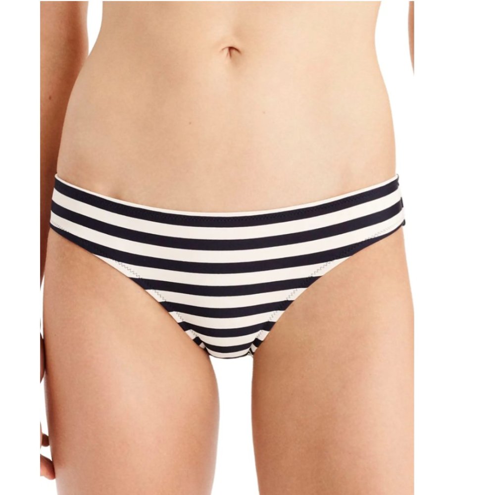 JCrew Classic Stripe Navy / Ivory Bikini Bottoms